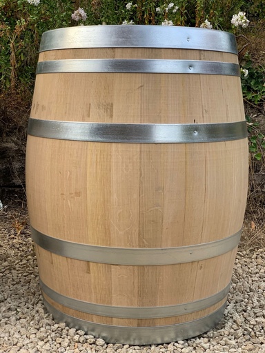 [DECO228V5] Variante 5 : Fût de décoration poncé extérieur, cercles neufs